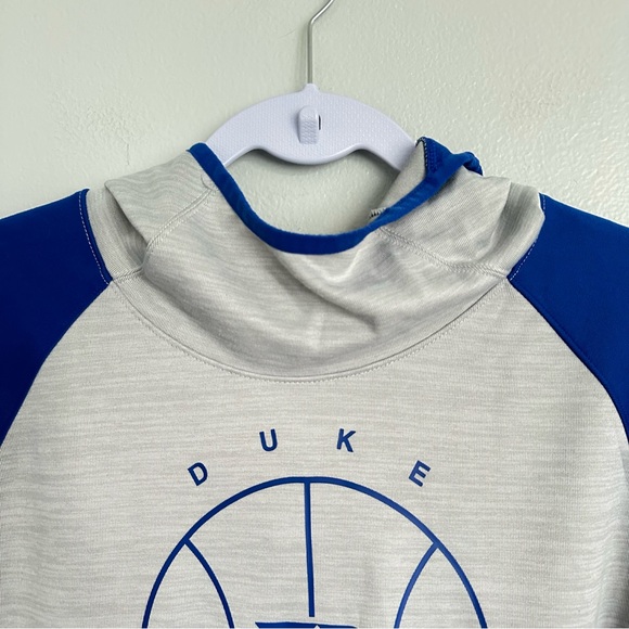Nike Heather Gray Duke Blue Devil Basketball Spotlight Performance Hoodie - Picture 5 of 11